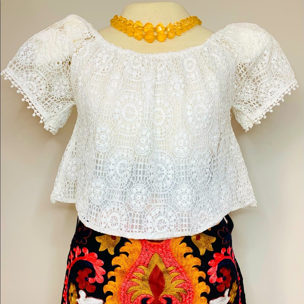 White lace top